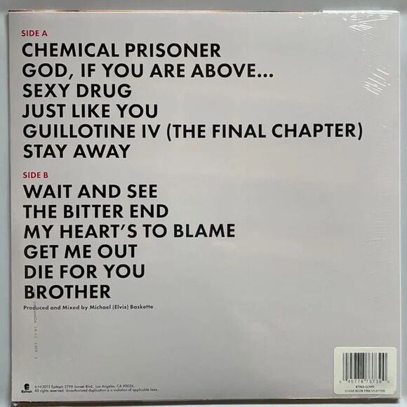 Falling In Reverse – Just Like You – Clear w Splatter Vinyl, LP, Epitaph, 2025 - Picture 2 of 2